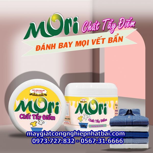 Chất tẩy điểm Mori cho ngành giặt là công nghiệp